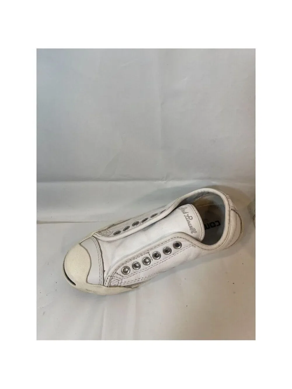 Womens Size 5.5 CONVERSE JACK PURCELL White Leather Athletic Sneakers Shoes